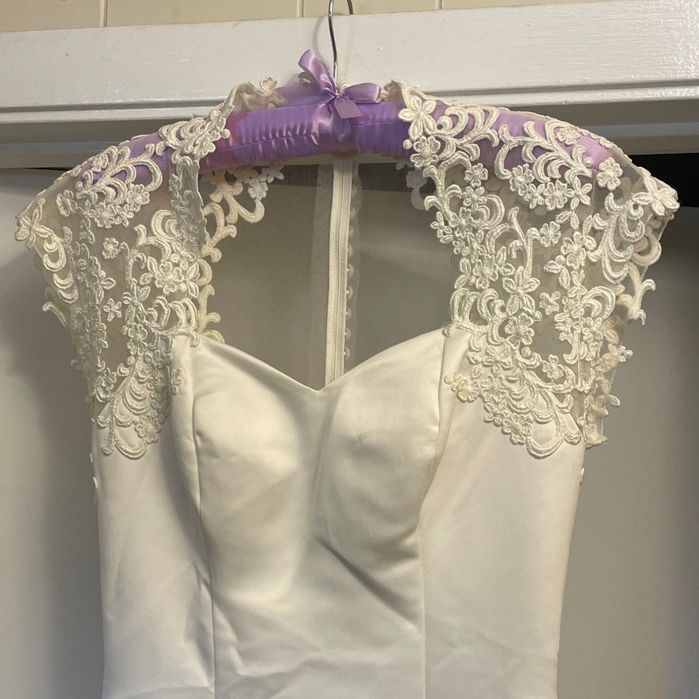 VENUS fitted lace short sleeve wedding dress